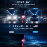 ATOTO AC-RCR04W バックカメラ：1080P HDR、145°広角、ライブリアビュー、IP67防水、逆光補正、ゲインコントロール、S8 UN/PN/MS対応