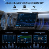 ATOTOMOVE 10.1" QLED Android Single & Double Din Car Stereo with Dash Cam, 2G+32G Wireless CarPlay Android Auto Floating QLED Touchscreen Car Radio & 1080P DVR Recording Camera, WiFi/Bluetooth, A5L