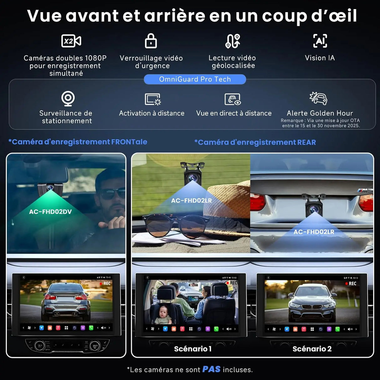 ATOTO X10G225E 12.5" Autoradio Bluetooth Android QLED 2 Din, 8+128 Go, CarPlay sans fil & Android Auto, 4G LTE, Assistant vocal IA, GPS, Microphone double, LRV, Entrée HDMI