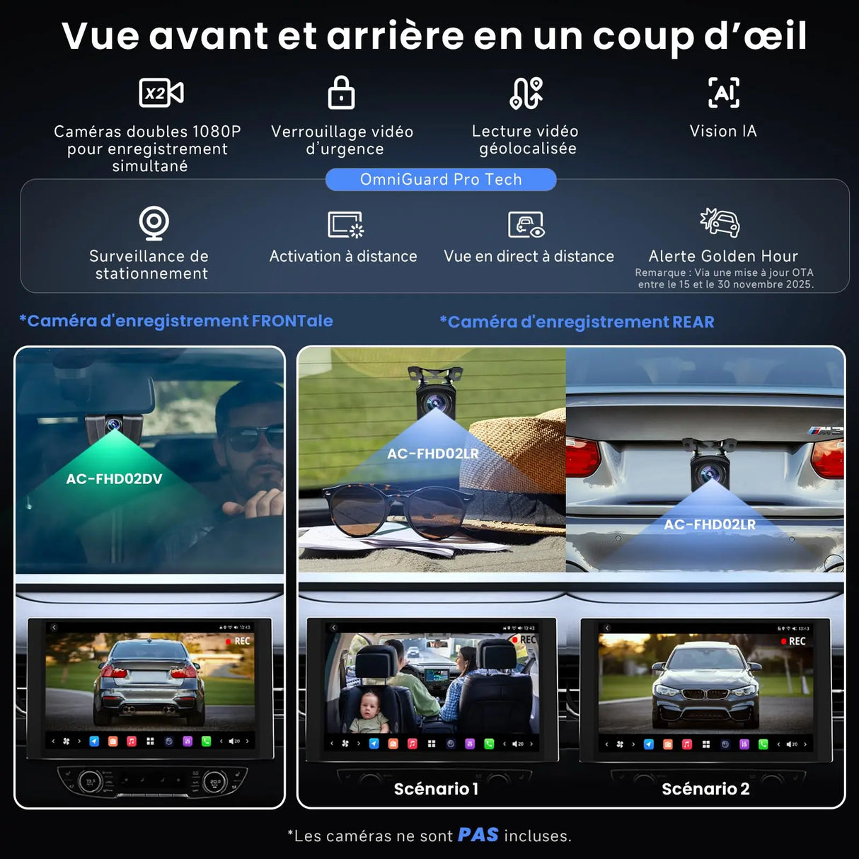 ATOTO X10G225E 12.5" Autoradio Bluetooth Android QLED 2 Din, 8+128 Go, CarPlay sans fil & Android Auto, 4G LTE, Assistant vocal IA, GPS, Microphone double, LRV, Entrée HDMI