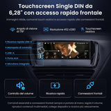 ATOTO F7G1A6WE-S01 Autoradio 1 DIN 6,28" Touchscreen, CarPlay e Android Auto Wireless, Bluetooth, Schermo Integrato, F7WE Gen2