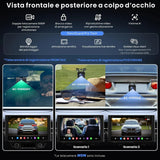 ATOTO X10G225E 12.5" QLED Autoradio Bluetooth 2 Din Android, 8+128 GB, CarPlay senza fili & Android Auto, 4G LTE, Assistente vocale AI, GPS, Doppio microfono, LRV, 36B-EQ, Ingresso HDMI