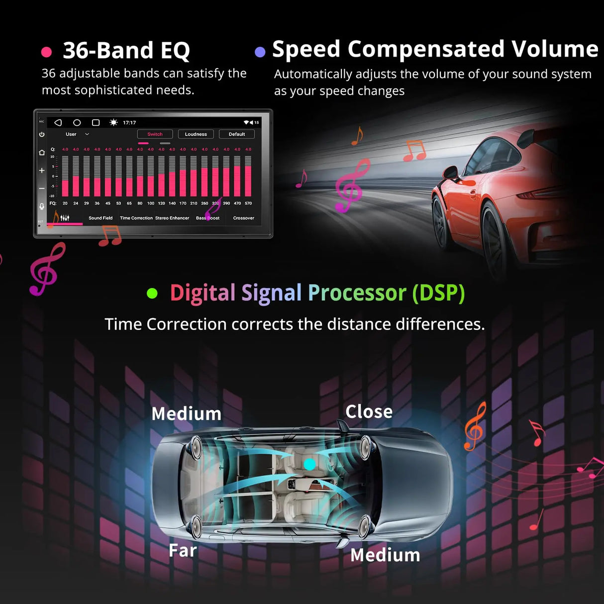 ATOTO A6G2B7PF 7" QLED Double Din Car Stereo, Touchscreen, Wireless CarPlay and Android Auto, Dual Bluetooth, GPS Tracking, MirrorLink, WiFi/BT/USB Tethering, 2G+32G