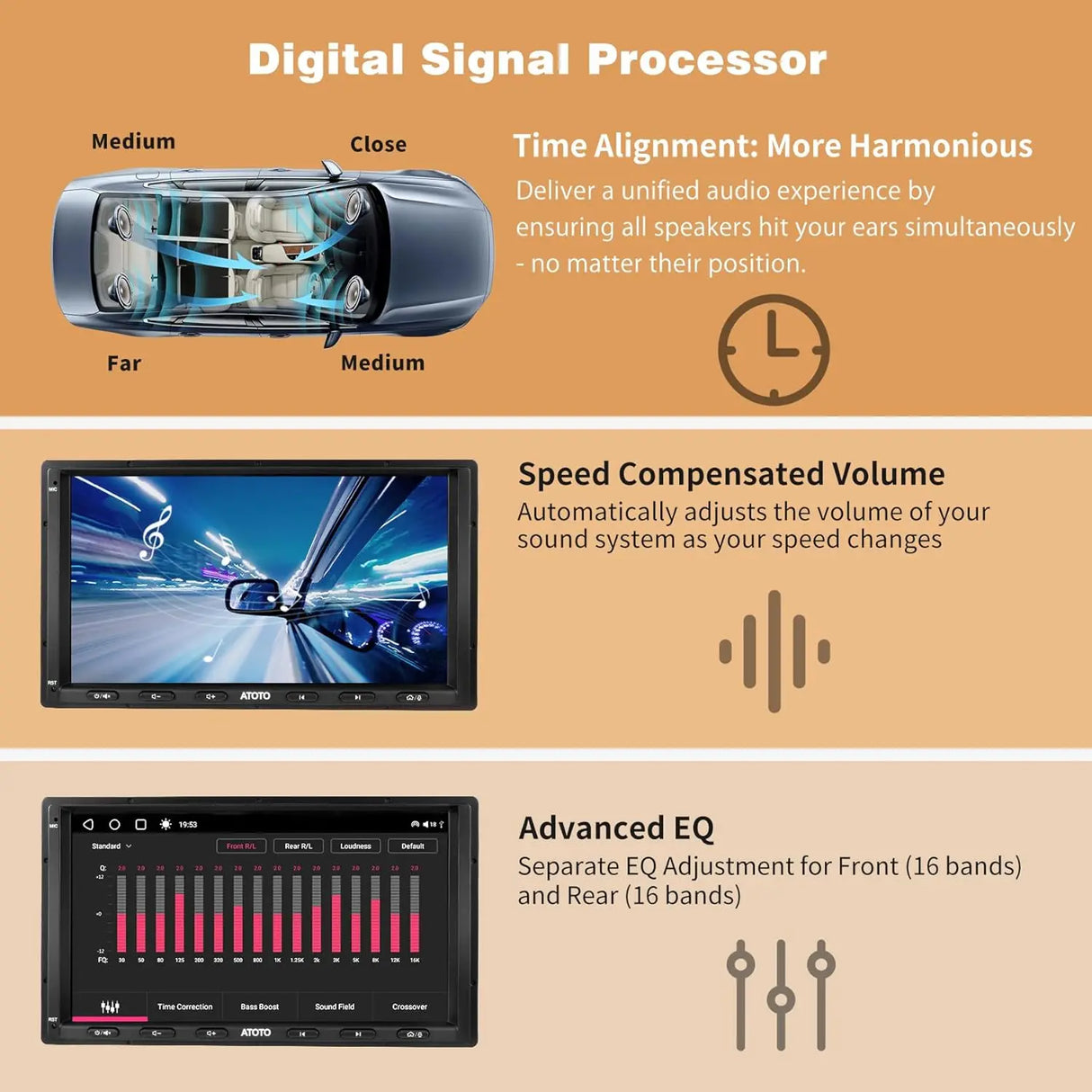ATOTO S8G2A74MS 7" Double Din Car Stereo, QLED Touchscreen, Wireless CarPlay Android Auto, AI Chat ,SCVC, DSP/HDMI Out