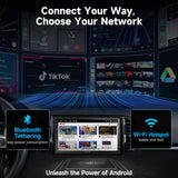 ATOTOZONE A5L Autoradio Android 2 Din 7", Unità principale con CarPlay e Android Auto senza fili, Ricevitore audio per auto con touchscreen, 2+32G, MirrorLink, EQ-24 bande, Tethering de WiFi/BT, FM/AM