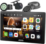 ATOTO 9" GPS Per Auto – Telecamera Retrovisiva HD 1080P, QLED Android Autoradio Portatile, 4G+32G, CarPlay e Android Auto Senza Fili, 4G LTE, 2 Bluetooth, HDMI Supportato, Tracciamento GPS