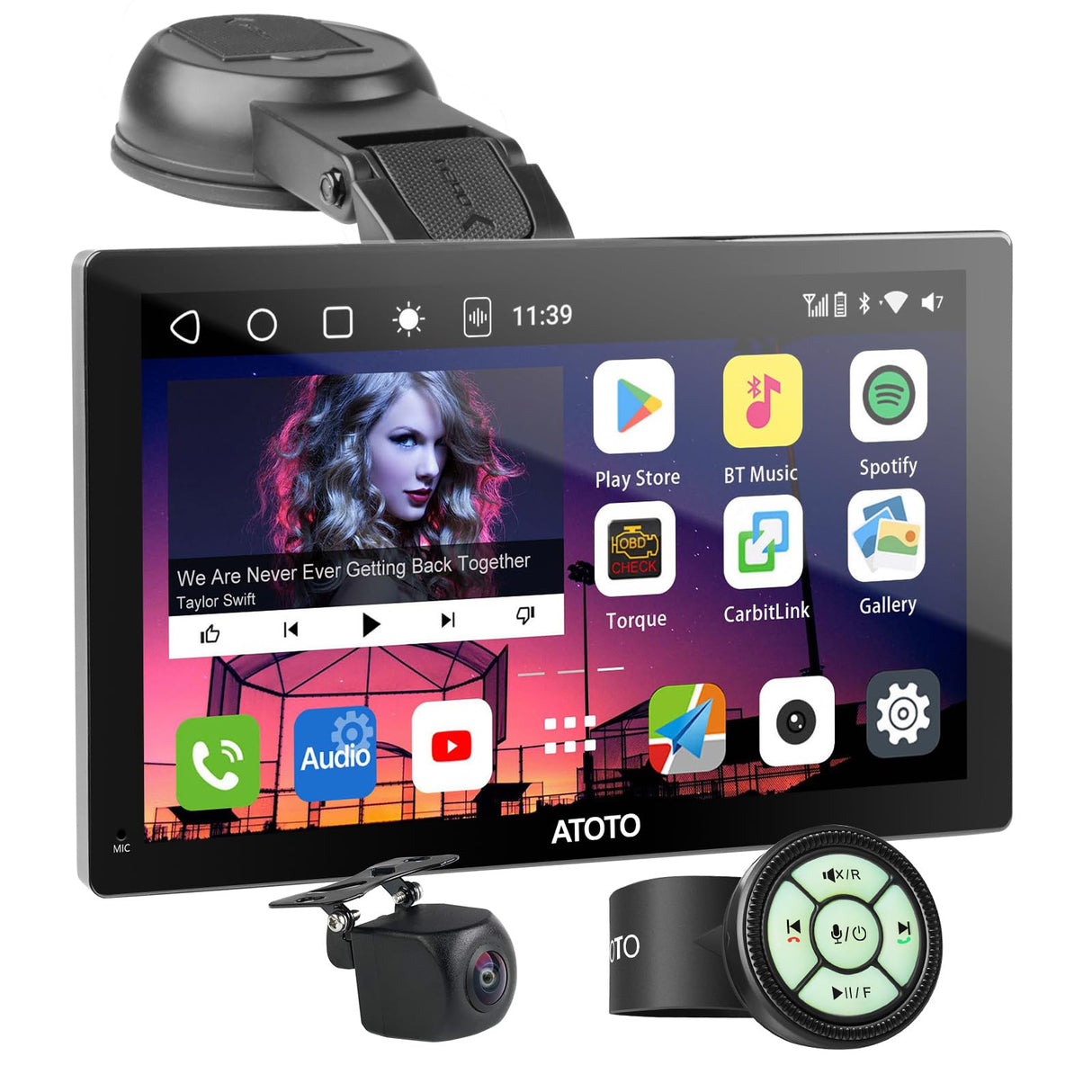 ATOTO P9 7" Wireless CarPlay & Android Auto portable Car Stereo,1080P Rear Camera, AI Voice Support, 4G LTE WiFi Android Digital Media Receivers, Dual BT, GPS Tracking, HDMI Input,4G+32G