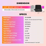 ATOTO 10 inch Under Seat Powered Car Subwoofer with Built-in Amp, Ultra Slim Active Amplified Subwoofer with Variable Bass Boost, 400W Max Power, Remote Sub Control