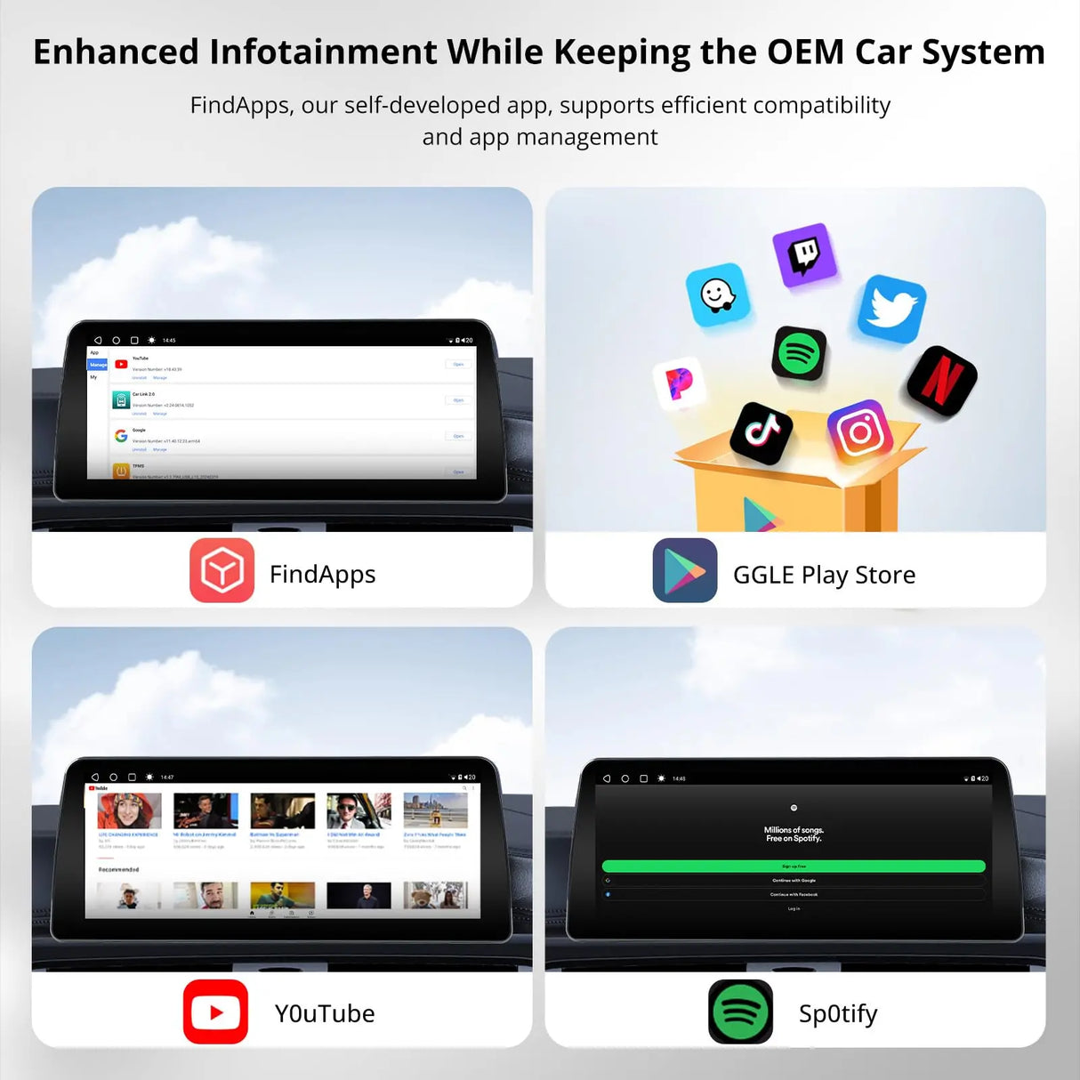 ATOTO S8BMX53L12B8PN 12,3-Zoll Touchscreen CarPlay &amp; Android Auto kompatibel mit BMW X5 (2008-2009) – Kabellos, GPS, DriveChat AI, Dual Bluetooth, 4G LTE, Originalfunktionen erhalten