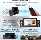 ATOTO F7WE 5inch Single Din Car Stereo Receivers, Wireless CarPlay & Wireless Android Auto, Bluetooth 5.3 IPS Touch Screen Car Radio &DBEF Tech, FM/AM/USB, Phone Link, Voice Assistant, F7G1A5WE-2024