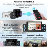 ATOTO F7WE 5inch Single Din Car Stereo Receivers, Wireless CarPlay & Wireless Android Auto, Bluetooth 5.3 IPS Touch Screen Car Radio &DBEF Tech, FM/AM/USB, Phone Link, Voice Assistant, F7G1A5WE-2024