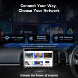 ATOTO A5LG110T Autoradio 1 DIN/2 DIN Android 10" con schermo fluttuante, telecamera posteriore, CarPlay e Android Auto senza fili, tethering WiFi/BT/USB, MirrorLink, DSP, FM/RDS, 2G+32G