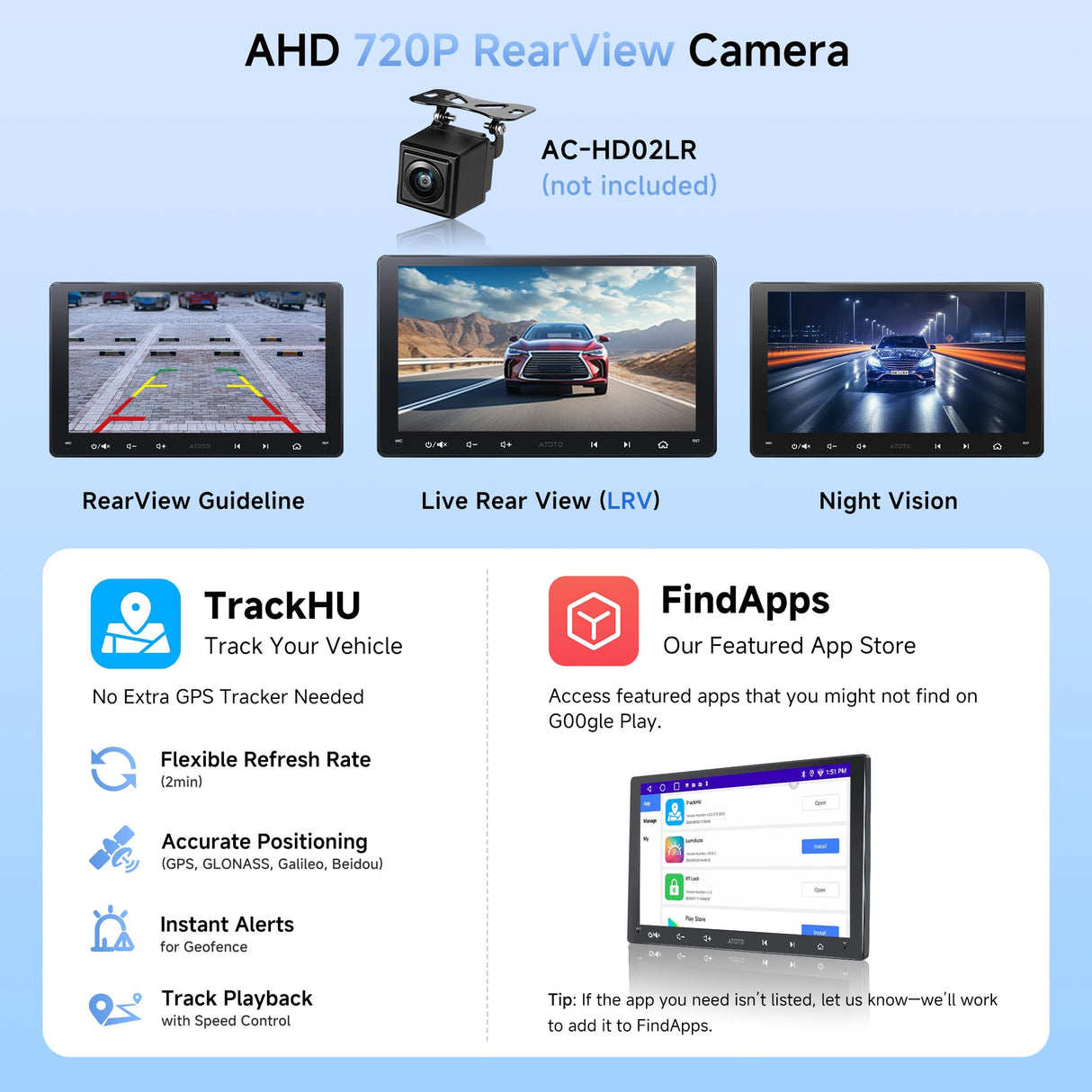 [9-Inch] ATOTOEXCEL Android Double Din Car Stereo Wireless CarPlay & Android Auto, OBD2 Scanner Car Radio with Wi-Fi/Bluetooth/USB, GPS Tracking, 24B EQ&DSP, Built-in AMP, HD LRV, Mirror Link