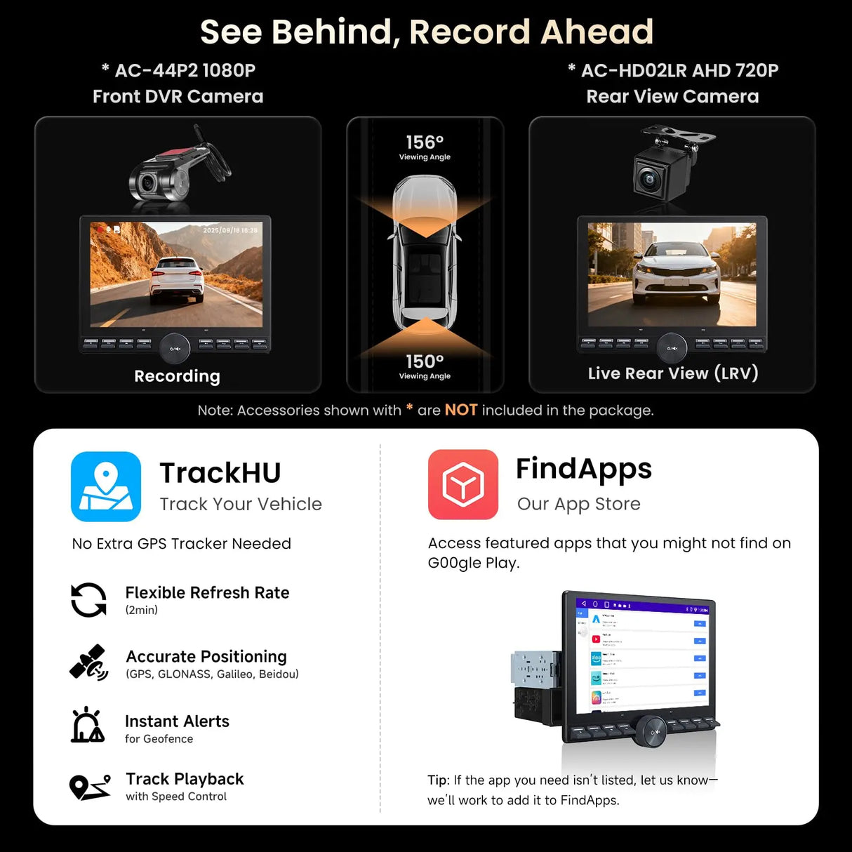 car stereo with dash camera support