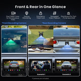 X10 8-Core 10.1" Single & Double Din Android 13 Car Stereo with 1080P Dash Cam Front and Rear +OBD2 Scanner 5in1, 8+128G Floating QLED Touchscreen Wireless CarPlay Android Auto Car Radio with ChatGPT