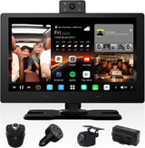 ATOTO P10 9” Portable Carplay Screen, AI Agent Android Car Stereo, with Front/Back/Cabin DVR Cam & OBD, AI Vision, Re-Mote Live View, Gloden Hour Alert, 4G LTE, 8G+128G, Wireless CarPlay & AA