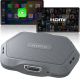 ATOTO AD1 Wireless CarPlay Adapter with HDMI, 2-in-1 Dongle for Wired CarPlay Cars, Plug & Play Multimedia Hub for TV Box, Game Console, DVD, Blu-ray, Bluetooth 5.2, OTA Updates