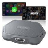 ATOTO AD1 Wireless CarPlay Adapter with HDMI, 2-in-1 Dongle for Wired CarPlay Cars, Plug & Play HDMI Multimedia Hub for TV Box, Game Console, DVD/Blu-ray, Bluetooth 5.2, OTA Updates
