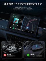 ATOTO CB7SBX カープレイ AI ボックス｜ワイヤレスCarPlay・Android Auto対応｜フルAndroid 8GB+128GB・4G LTE・カメラ/DVR対応・YouTube/Netflix再生・HDMI入出力・デュアルBT/Wi-Fi/GPS内蔵