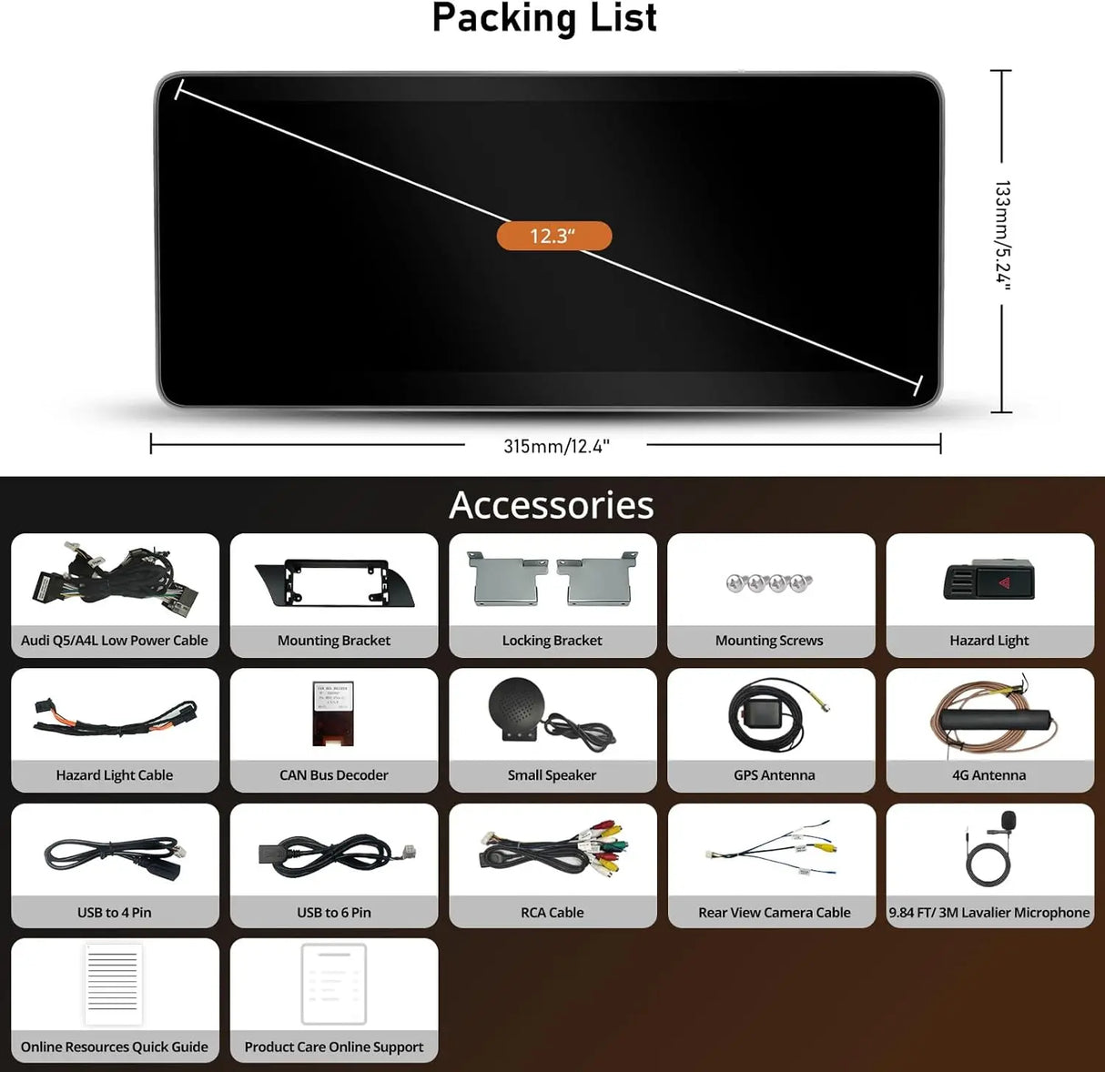ATOTO S8ADA44XL12A8PN 12,3" Autoradio Bluetooth, Compatible con Audi A4/A5 B8/B8.5 2009-2016 Concert/Symphony, CarPlay e Android Auto, Mantiene Tutte le Funzionalità Originali, Navigatore GPS, AI, 4G LTE, Doppio BT