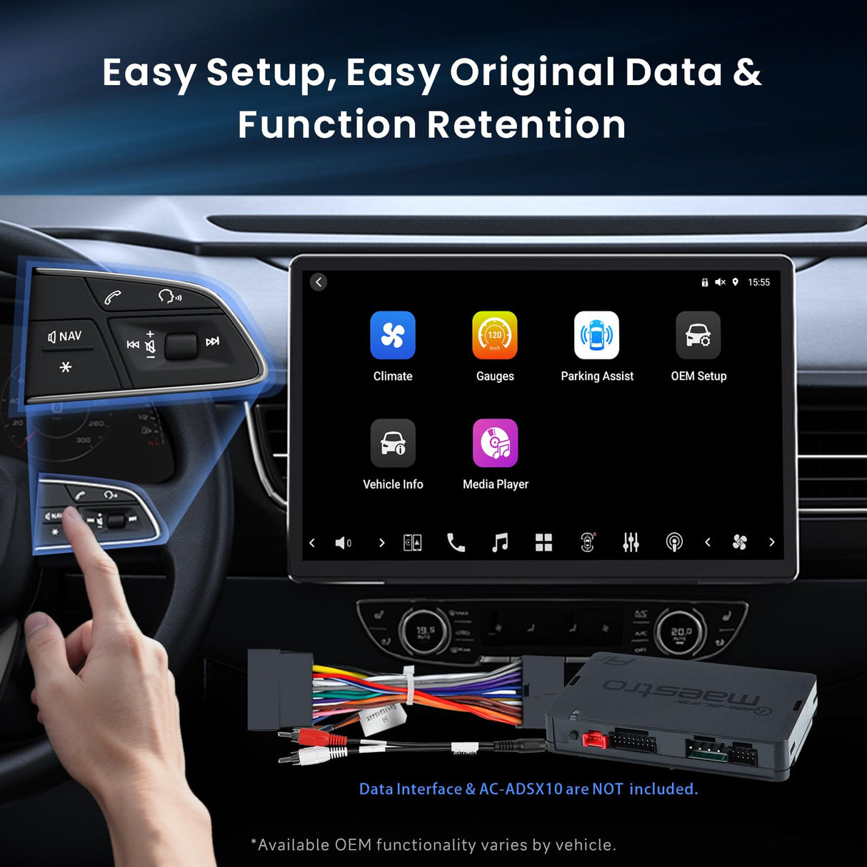 14.1" QLED Single Din & Double Din Adaptive AI Android Car Stereo, 8G+128G, Flexview Display, 7.1.2 Surround Audio, 4G LTE, Dual-Band WiFi, 36B-EQ, Wireless CP & AA,ADS Protocol Compatible, X10G141E