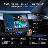 ATOTO X10G129E 12,9" Autoradio 1 DIN avec écran flottant QLED, CarPlay & Android Auto sans fil, 8+128 Go, 4G LTE, Connexion Dual Téléphone, Double Bluetooth, GPS Tracking et Assistant Vocal AI