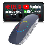 ATOTO CB4CT【AI Box CarPlay】Android Box ワイヤレスアダプター CarPlay・Android Auto対応 2GB+16GB 動画配信対応（YouTube/Hulu/Spotify） 車載マルチメディアボックス デュアルWi-Fi・デュアルBluetooth AIアシスタント HDMI出力 USB対応 プラグ＆プレイ OTAアップデート対応 モデル