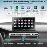 ATOTO P9 7-Zoll Android Navigationssystem | QLED-Display | 2GB+32GB | Kabelloses CarPlay &amp; Android Auto | GPS + Bluetooth