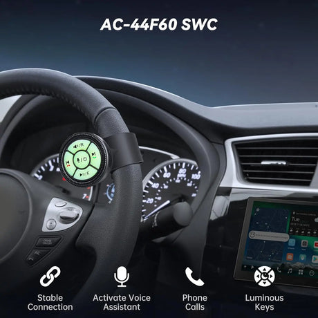ATOTOZONE AC-44F60 Stile Cinturino Orologio Multiuso Per Volante, Supporta Comandi Vocali, Tasti Luminosi, Materiale ABS+PC, Installazione Easy, Compatibile Solo Con X10