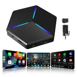 ATOTO CB7PO CarPlay AI Box con Dash Cam DVR e Diagnostica OBD2, Sistema Android Completo, CarPlay e Android Auto Wireless, DriveChat AI, Tracciamento GPS, HDMI, OTA, 8GB+128GB