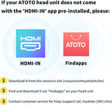 ATOTO AC-HBV86 HDMI-to-USB Adapter - Connect TV Boxes/Gaming to ATOTO P9/A6/S8, 5.43in Cable for Car Entertainment Streaming