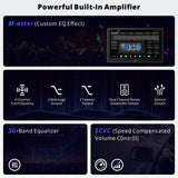 ATOTOZONE 10" QLED AI Android Autoradio 1 DIN, Floating Screen Auto, 8G+128G In-Dash Navigation, 4G LTE, Kabelloses CarPlay &amp; Android Auto, Dual-Phone &amp; 2 Bluetooth, SCVC, GPS-Tracking, X10G110E