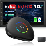 AI Box、ワイヤレス CarPlay/Android Auto、4G LTE AIボックス、Android 13 OS 8+128GB 内蔵GPS