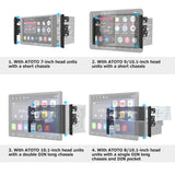 ATOTO AC-TYKT07W Dash Installation Kit with Side Extension Parts & Power Connector for Toyota 205mm×104mm – Only Compatible with ATOTO Head Units