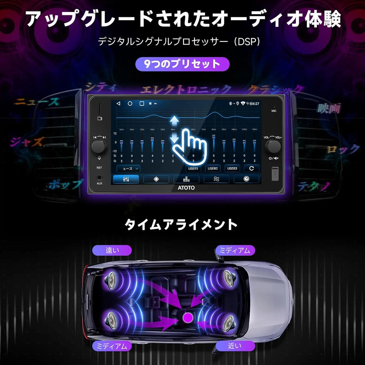 ATOTO A5L 7型 2DIN ディスプレイオーディオ｜ワイヤレスCarPlay