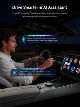 ATOTO CB6 CarPlay AI Box – Android Auto Wireless Adapter, 8GB+128GB Car Streaming Device with 4G, Dual Bluetooth, USB, Built-in GPS, AI Assistant, microSD Expansion, OTA