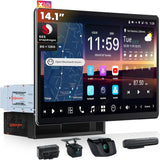 ATOTO X10G141E-R3S 14.1” Android Car Stereo, Single & Double DIN Compatible, FlexView Pro Floating Screen, Twinsight Dual-Cam Recording, 7.1.2-Channel Audio, AI Vision, Re-Mote LiveView, ADS Protocol