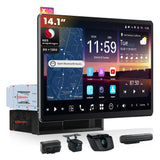 ATOTO X10G141E-R3S 14.1” Android Car Stereo, Single & Double DIN Compatible, FlexView Pro Floating Screen, Twinsight Dual-Cam Recording, 7.1.2-Channel Audio, AI Vision, Re-Mote LiveView, ADS Protocol