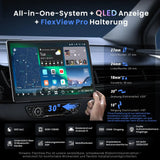 ATOTO X10G141E 14.1" QLED AI Android 1 DIN & Doppel DIN Autoradio Bluetooth, 8G+128G, Flexview-Display, 7.1.2 CH Audio, 4G LTE, Kabelloses CarPlay & Android Auto, 36B-EQ, Dualband-WLAN, HDMI IN