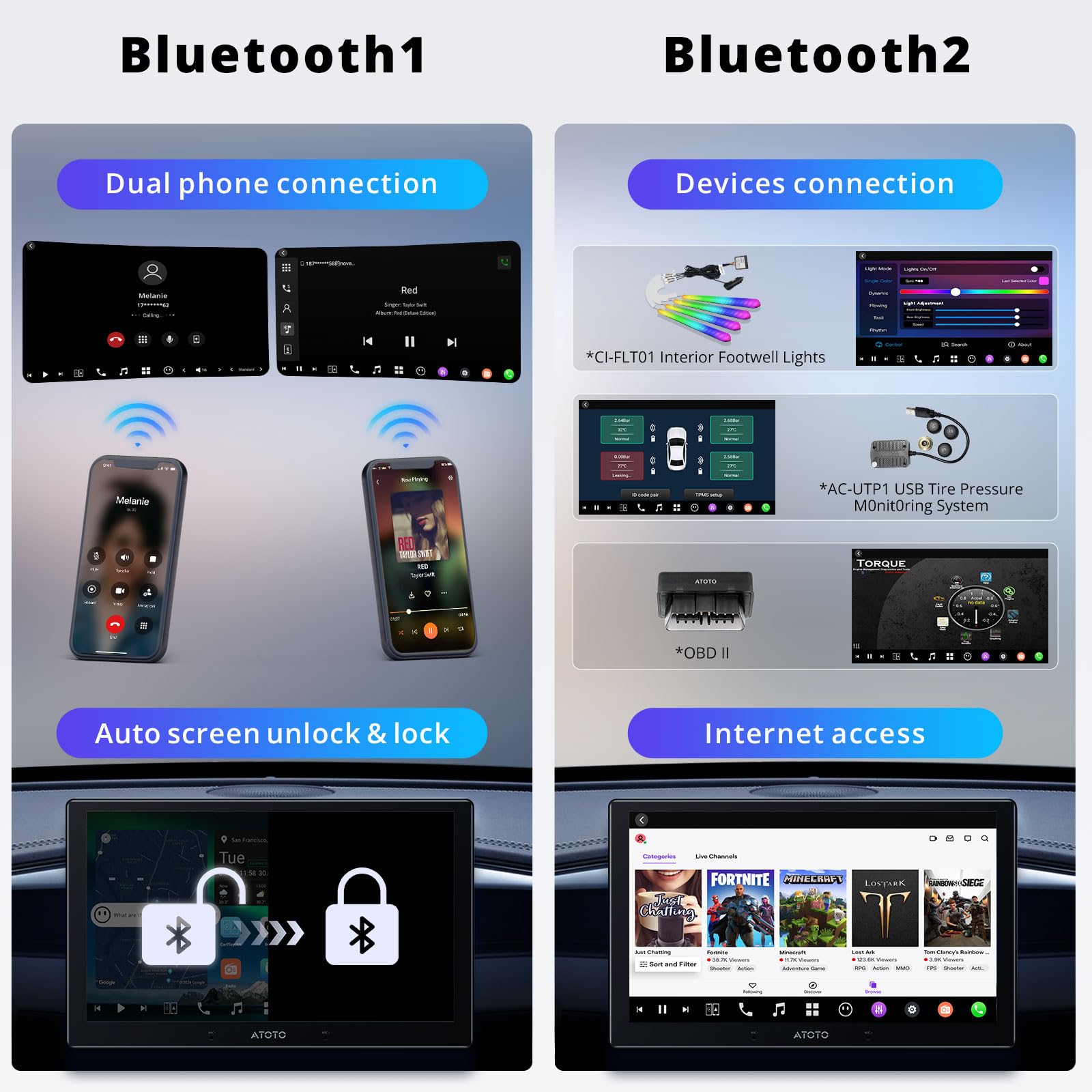 ATOTO X10 10インチ QLED] ATOTOZONE X10G211E ATOTO X10 10