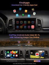 ATOTO A5LG2A7T 7" Double Din Car Stereo with Backup Camera, Android OS, IPS Touchscreen, Wireless CarPlay & Android Auto, WiFi/Bluetooth/USB Tethering, MirrorLink, 24-Band EQ DSP, 2G+32G, FM/RDS Radio
