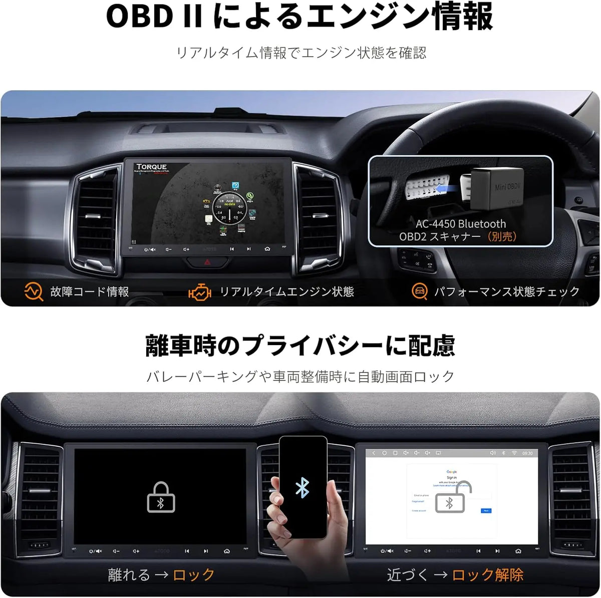 ATOTO S8LG209SD-S01 9インチ Androidナビ ディスプレイオーディオ 2DIN｜4GB+64GB・4G LTE内蔵・ワイヤレスCarPlay/Android Auto・1080Pバックカメラ付属