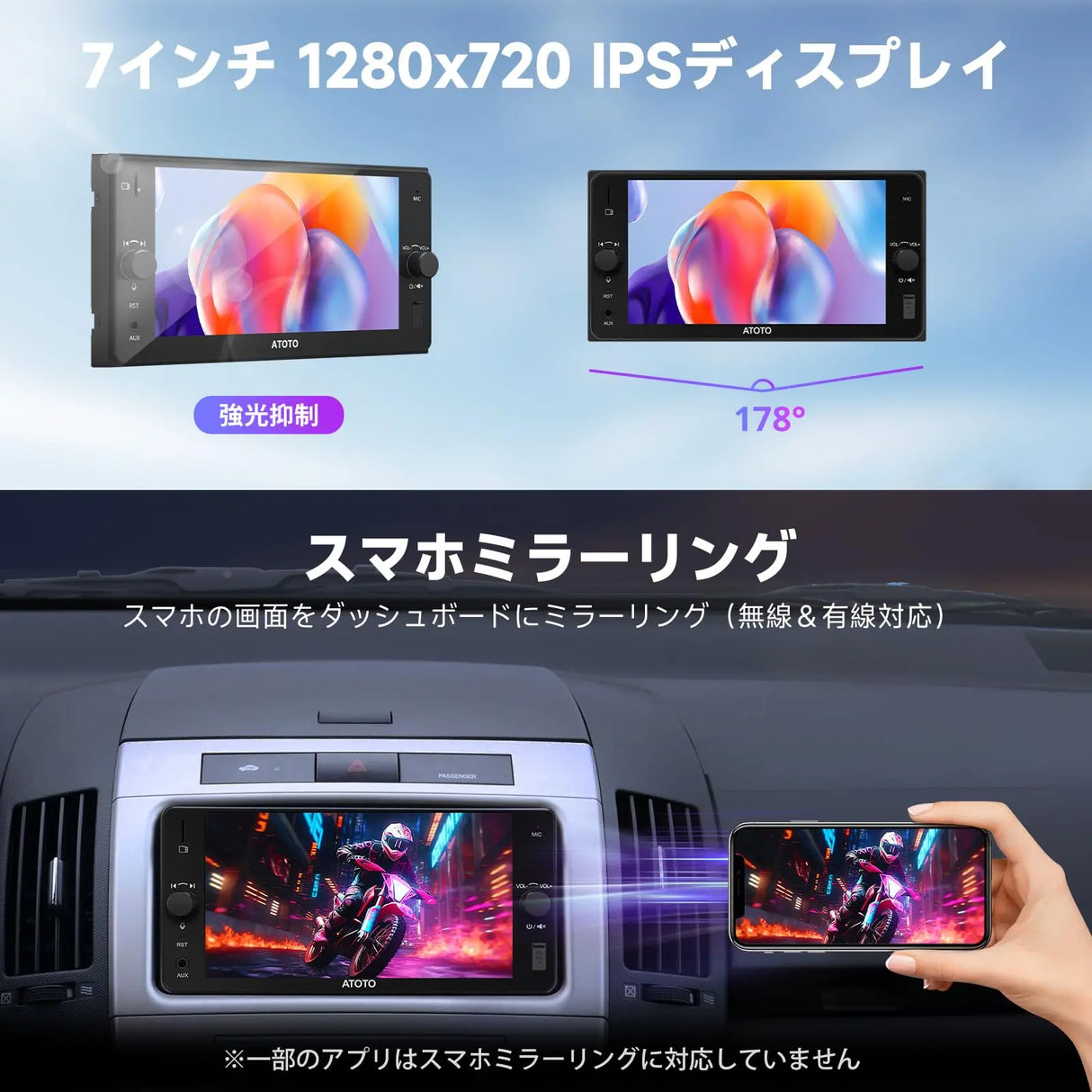 ATOTO A5L 7型 2DIN ディスプレイオーディオ|ワイヤレスCarPlay ATOTO A5L 7型 2DIN ディスプレイオーディオ|ワイヤレスCarPlay