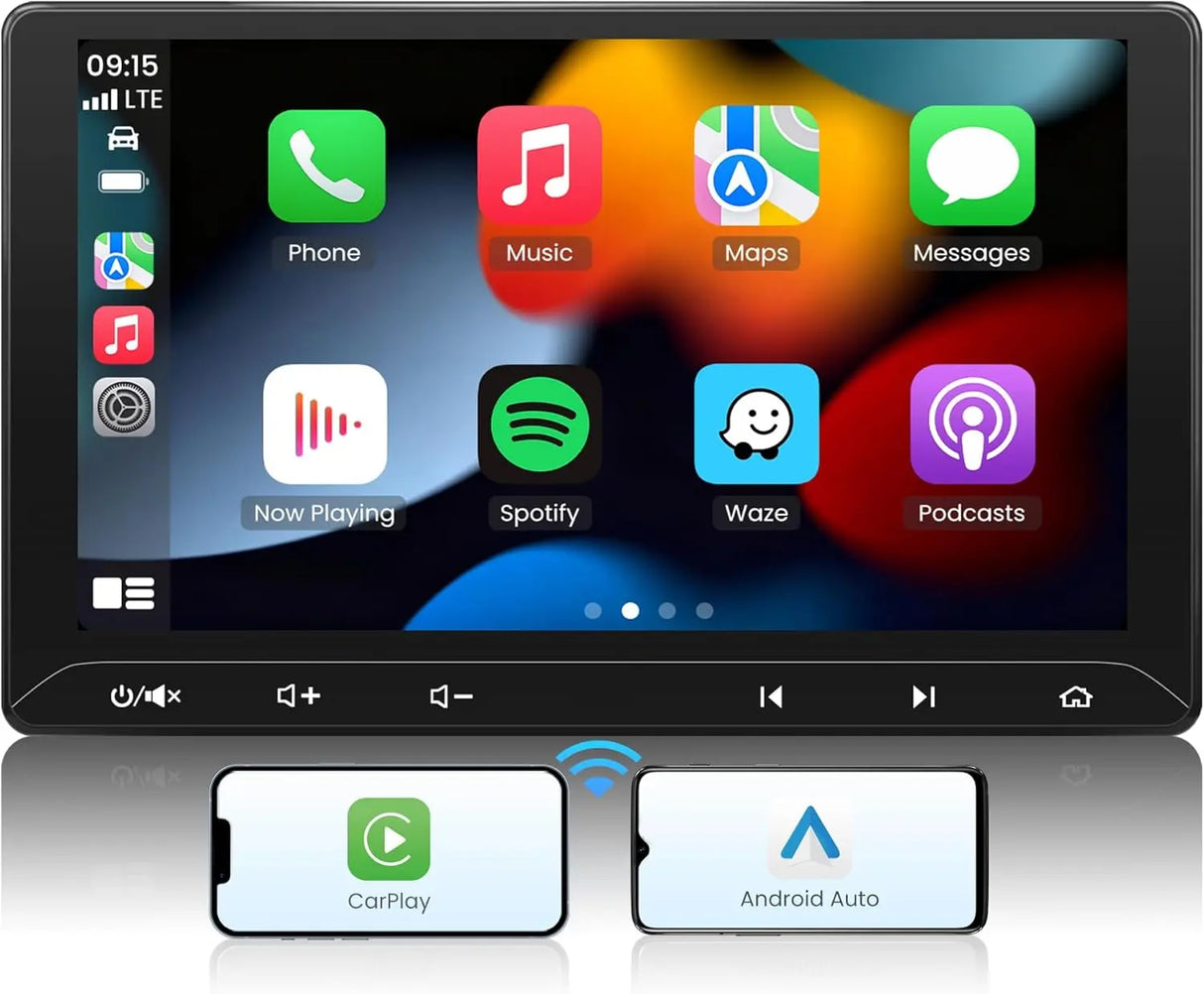 ATOTO F7G211WE 10.1" Double DIN Car Stereo with Wireless Apple CarPlay & Android Auto, FCAM Split-Screen, 12-Band EQ, 4V RCA Preamp, Dual Mic, Bluetooth Touchscreen Radio, SWC & MirrorLink