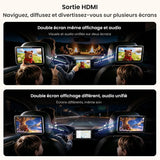 ATOTOEXCEL V10 10.1 Pouces 2 DIN & 1 DIN Autoradio Android, 6G+128G, 4G LTE/Wi-FI, Karaoké embarqué,DVR 4 canaux,DSP 32 Bandes,CarPlay&Android Auto sans Fil, BLuetooth5.4 Con aptX HD, Suivi GPS