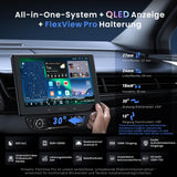 ATOTOZONE 10" QLED AI Android Autoradio 1 DIN, Floating Screen Auto, 8G+128G In-Dash Navigation,4G LTE, Kabelloses CarPlay & Android Auto, Dual-Phone & 2 Bluetooth,SCVC,GPS-Tracking,X10G110E