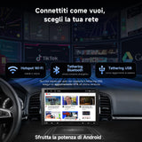 ATOTO A5LG110T 10" Autoradio 1 DIN/2 DIN Android con schermo flottante, telecamera posteriore, CarPlay e Android Auto senza fili, tethering WiFi/BT/USB, MirrorLink, DSP, FM/RDS, 2G+32G