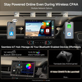 ATOTO 10" S8G1104MS Double-DIN & Single-DIN Adaptive Head Unit with Floating Screen, Android AI-Powered, 4G LTE, Wi-Fi/BT/USB, Wireless CarPlay & Android Auto, 4G+32G, DSP/SCVC/LRV