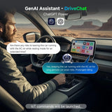 ATOTO CarWave CB4DT Wireless CarPlay Adapter Ai Box with OBD2 Scanner Car Video Streaming Plug & Play for iPhone & Android Auto with ChatGPT Supports YouTube Netflix 256GB Max HDMI