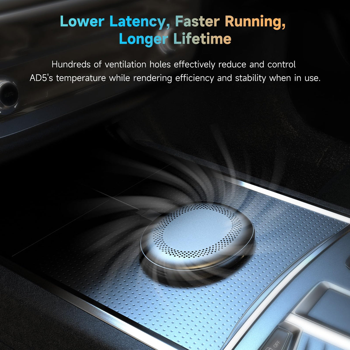 ATOTO AD5 Wireless CarPlay Adapter – Smart AI Magic Video Box with Built-in Android Multimedia System, Enjoy Video & Music Apps, Navigation & Voice Control, Plug & Play for Factory Wired CarPlay Cars